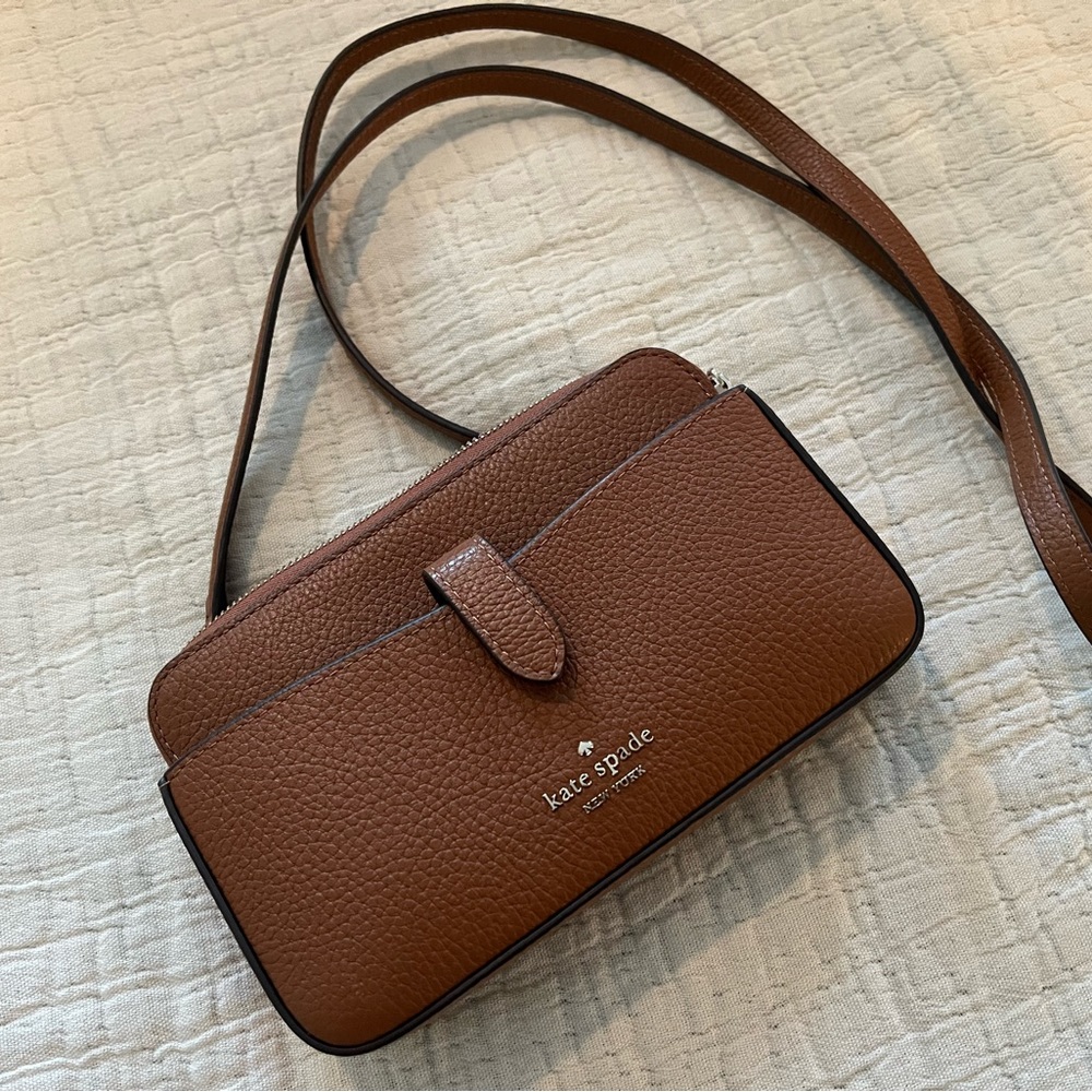 Kate Spade Leila Small Tab Crossbody - Brown - New, without tags